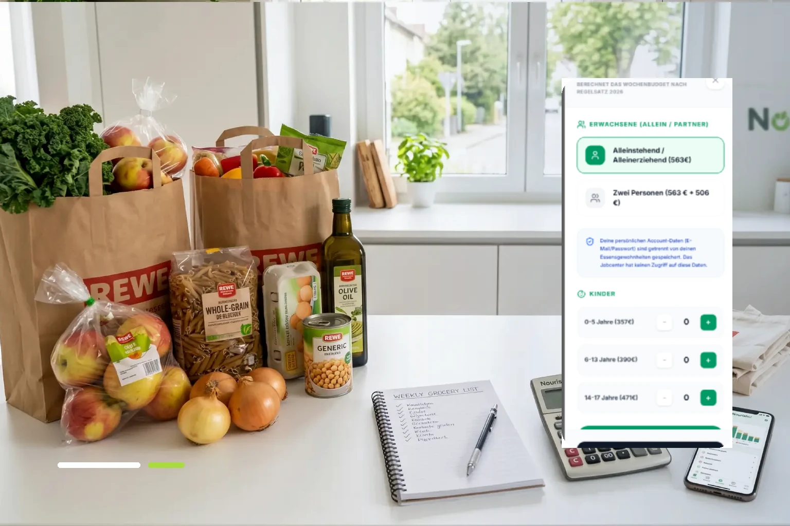 Essensplanung bei engem Lebensmittelbudget Preiswerte Grundzutaten und strukturierte Wochenplanung für einen engen Lebensmittelrahmen