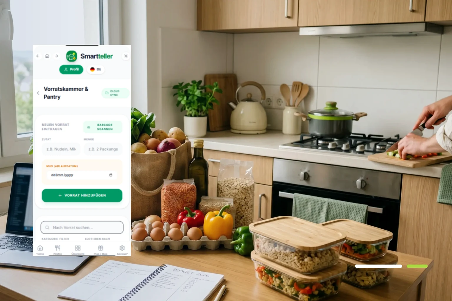 Kleine Portionen, Vorräte und flexible Mahlzeiten für einen Ein-Personen-Haushalt