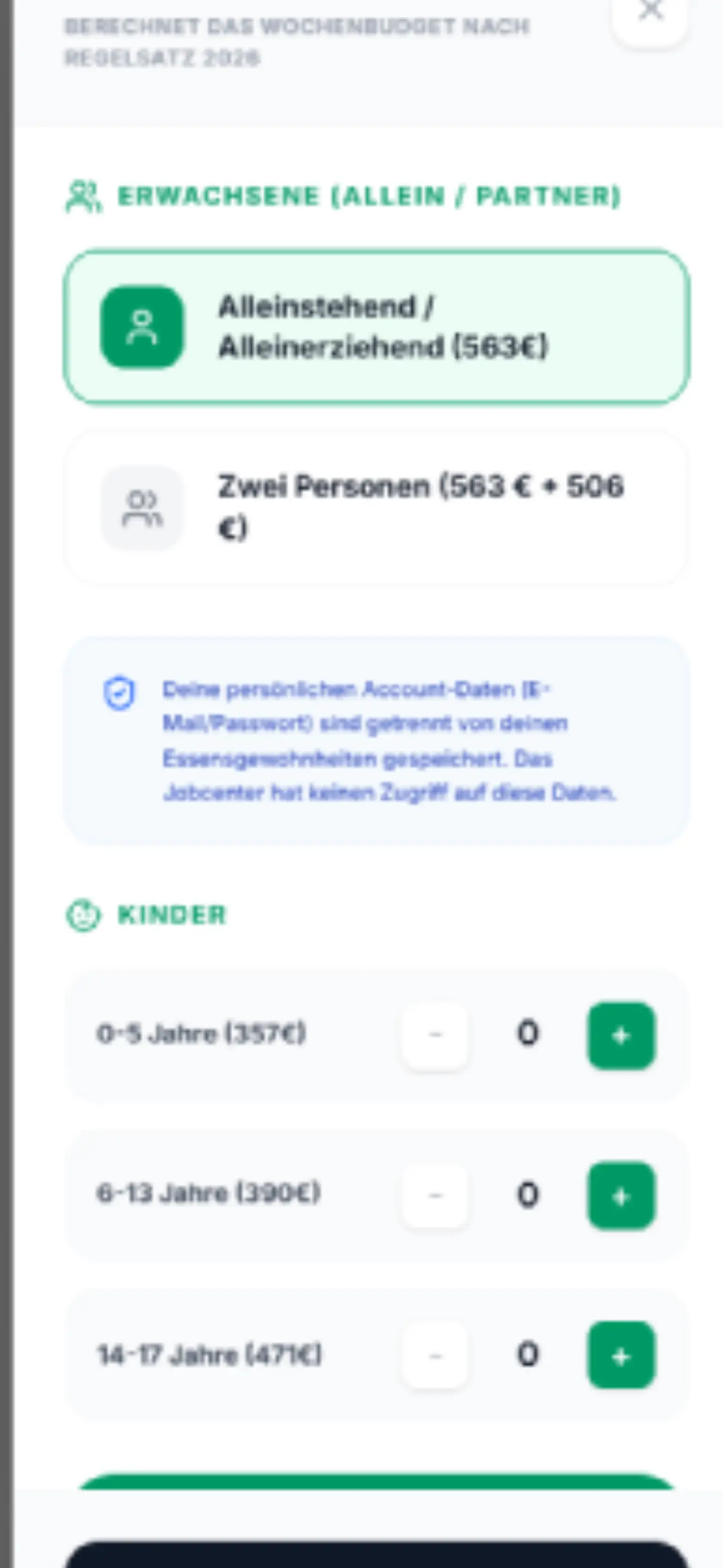 Smartteller Essensplanung mit kleinem Budget