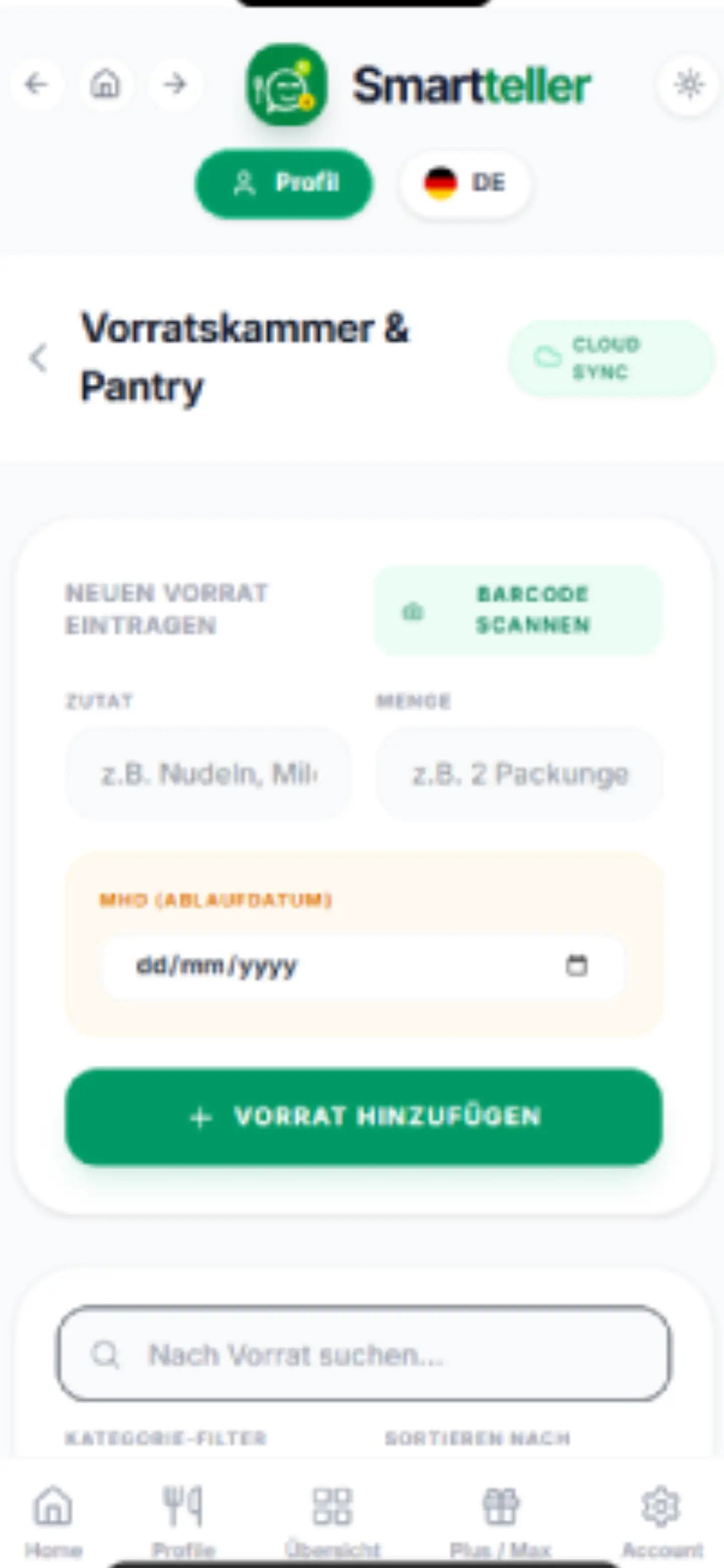 Digitale Vorratsverwaltung in Smartteller