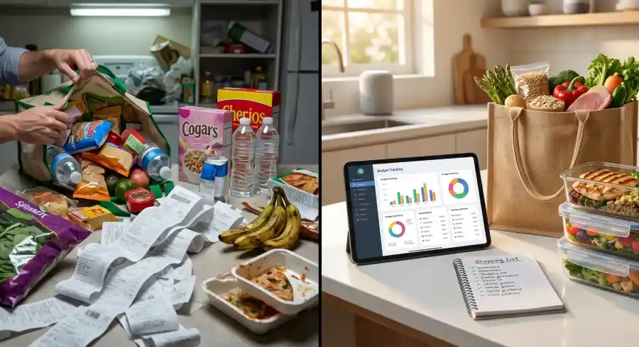Vergleich zwischen spontanem Einkauf und geplantem Smartteller Wochenplan
