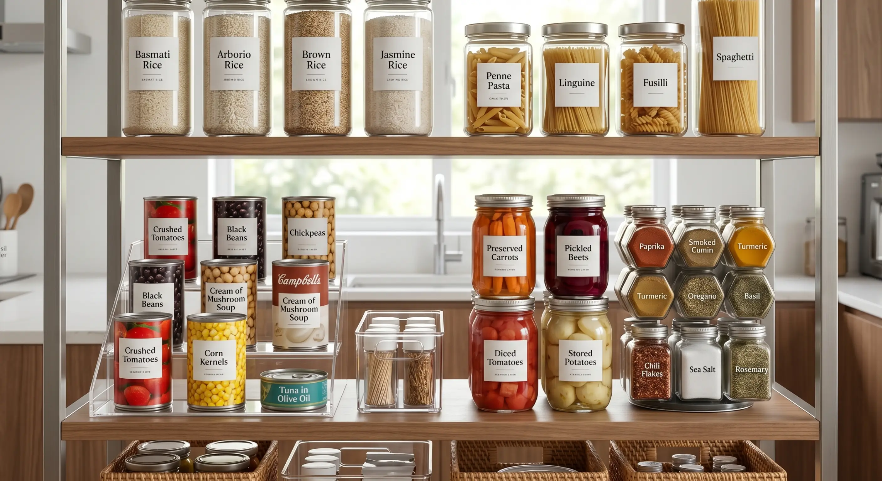 Smartteller Pantry mit Vorräten für günstige Rezepte