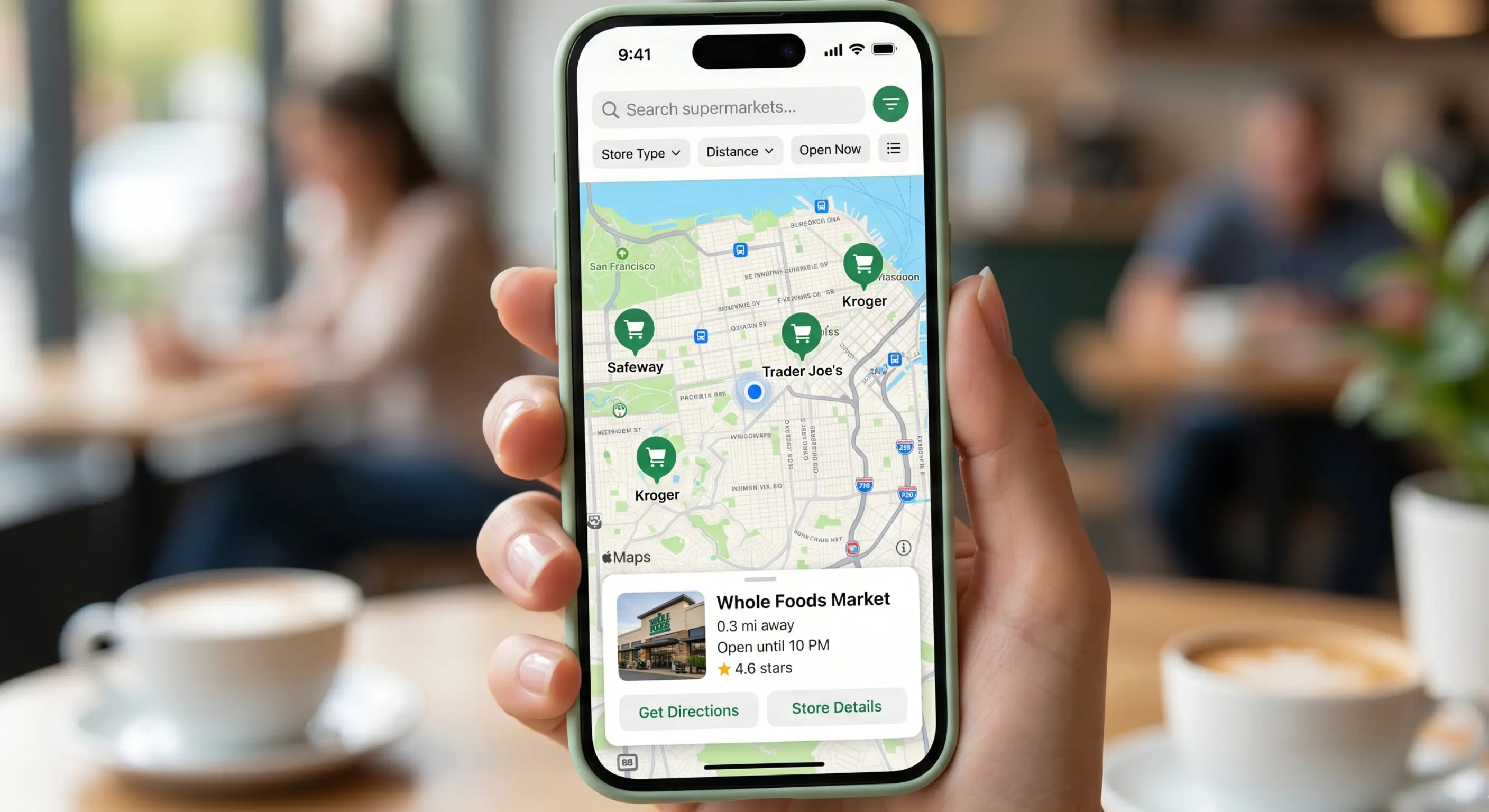 Smartteller Supermarkt-Auswahl für realistische Einkaufswege
